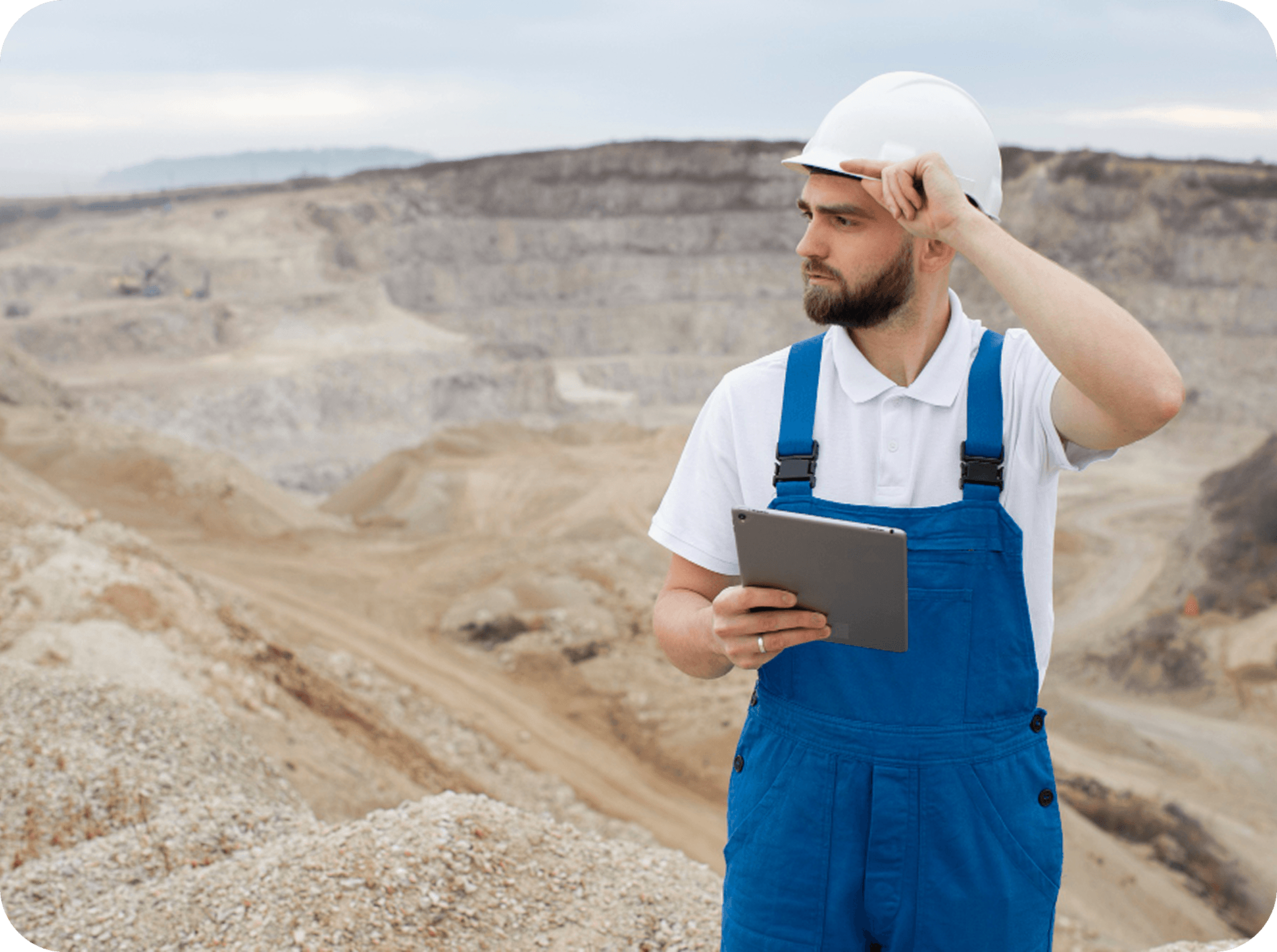 Medical professional with shield